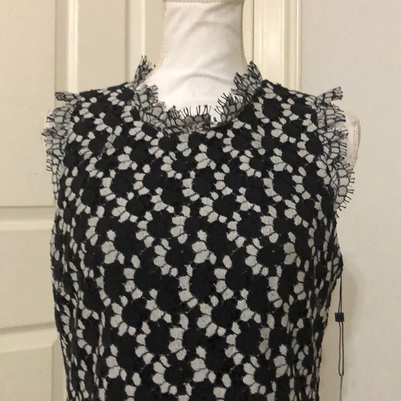 Tommy Hilfiger Two-Tone Lace High-Neck Dress - Picture 5 of 8